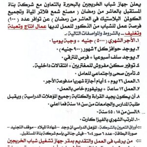 فرص عمل بشركة بناة المستقبل لمختلف المؤهلات