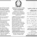 وظائف حكومية وظائف سفارة ايطاليا بمصر لمختلف المؤهلات والتخصصات 2026 